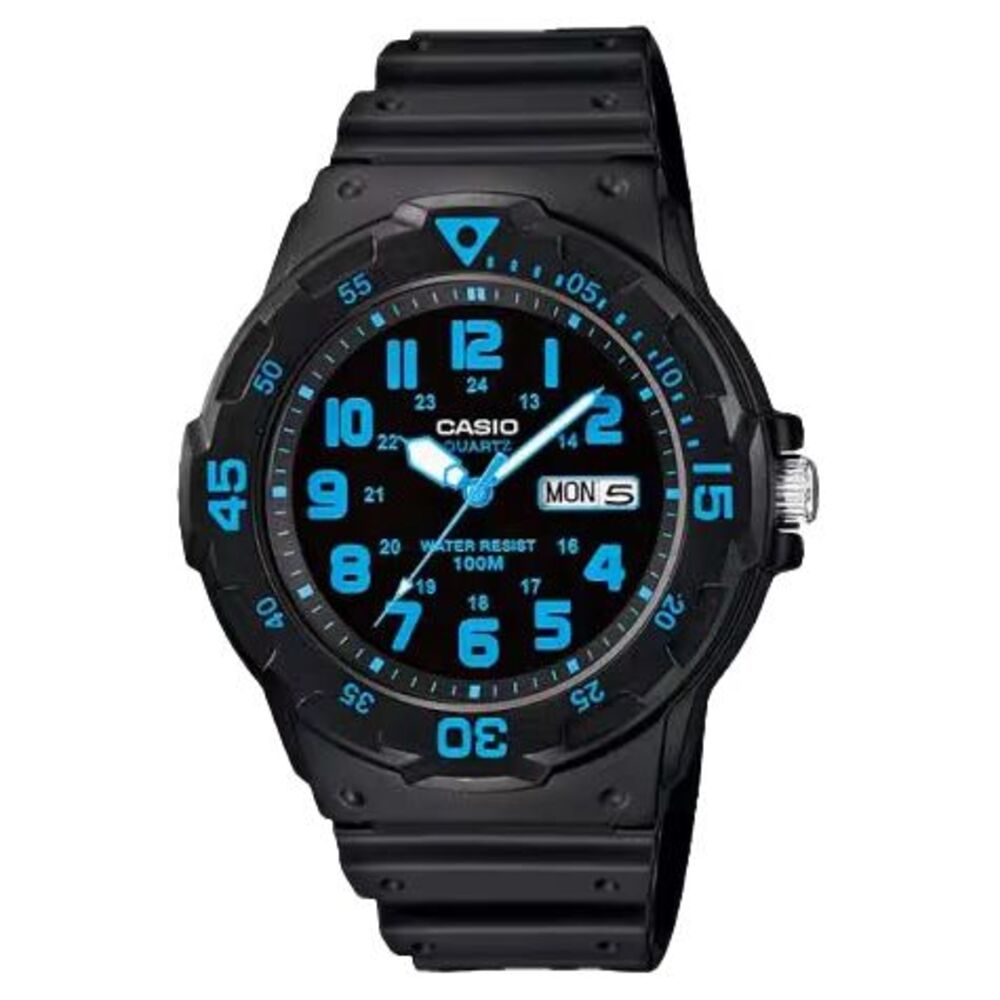 Casio Men's Water-Resistant Analog Watch with Blue Dial - MRW-200H-2BV